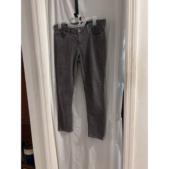 AG Adriano Goldschmied Pants Womens 31r Stevie ankle gray polka dot corduroys - Picture 1 of 7